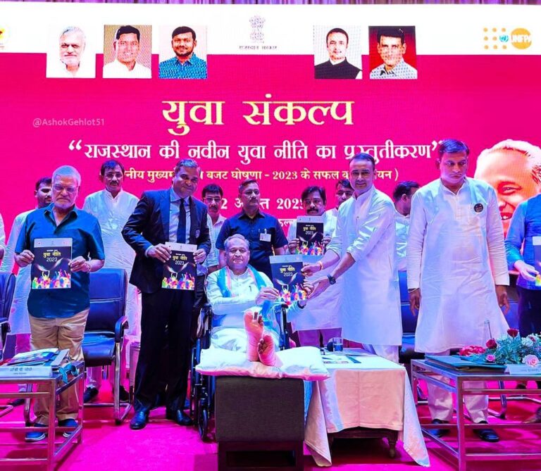 युवा कल्याण राज्य सरकार की प्राथमिकता – सी एम गहलोत