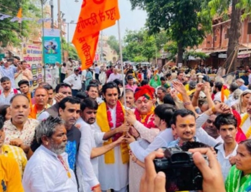 कल्याण धणी के जयकारों से शुरू हुई डिग्गी की पद यात्रा 