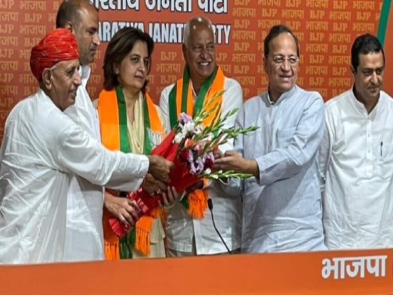 दिग्गज जाट नेता ज्योति मिर्धा भाजपा में शामिल बोली- कांग्रेस में कार्यकर्ताओं की अनदेखी और उपेक्षा से मैं काफी आहत हुई