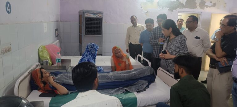सांगानेर सीएचसी का अतिरिक्त मुख्य सचिव ने  निरीक्षण कर टीकाकरण बढ़ाने एवं सफाई व्यवस्था को सुधारने के दिये निर्देश