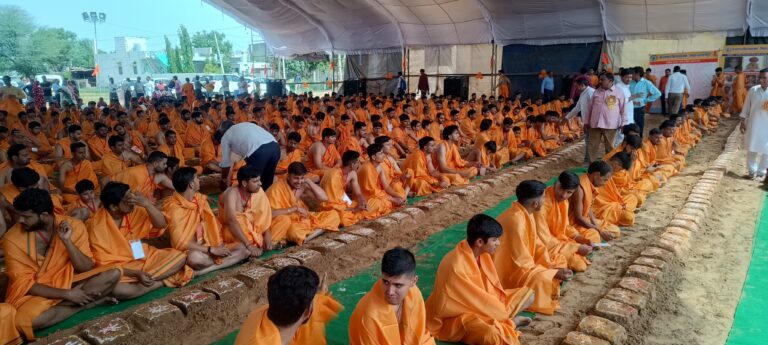 खांडल विप्र समाज के 400 बालकों का हुआ जनेऊ संस्कार