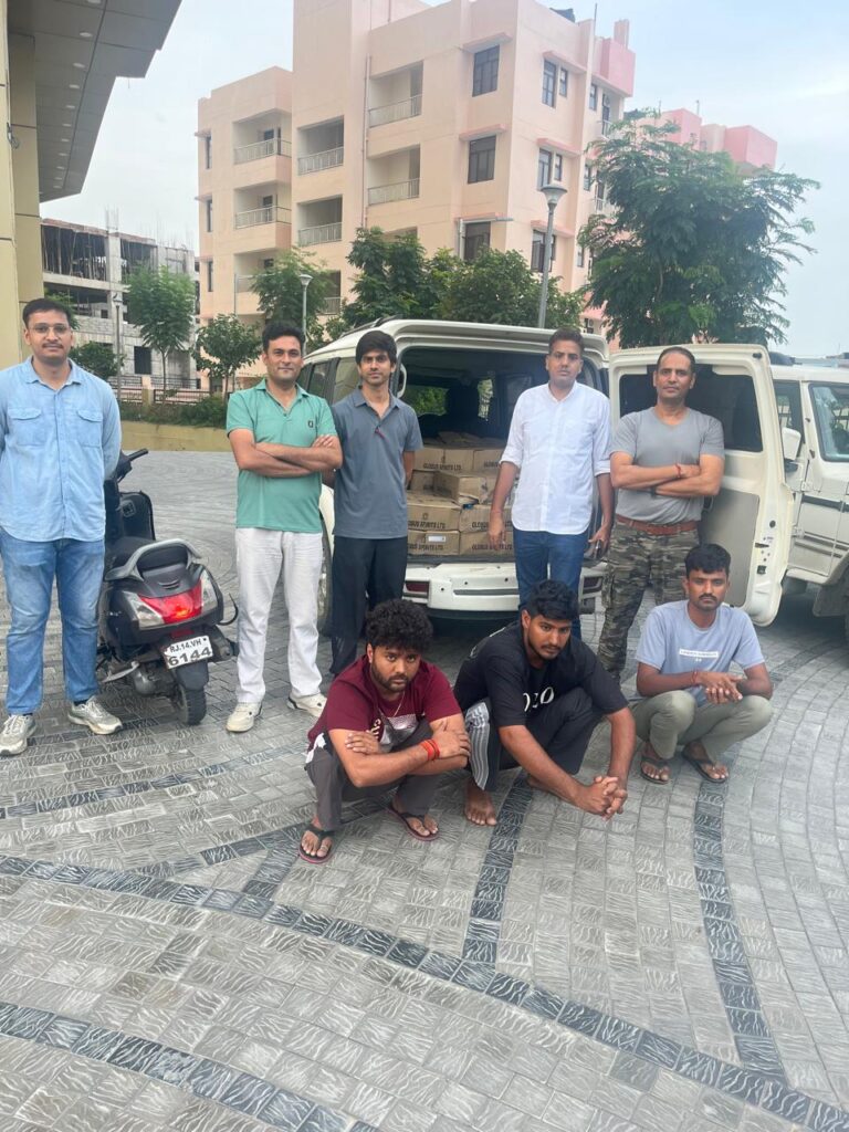 60 कार्टन अवैध शराब बरामद सहित अभियुक्त गिरफ्तार