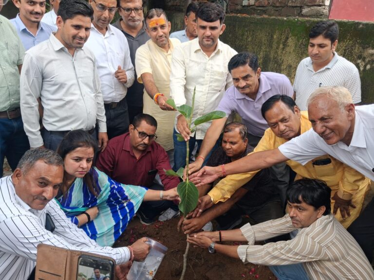 पेड़ लगा कर दिया हरित राजस्थान का सन्देश